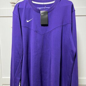 BNWT NIKE Dry-FIT Long Sleeve Crew Top - Anthracite IN PURPLE (XL)